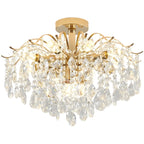 Lustre en cristal à plusieurs lumières en forme de goutte d'eau pour salle à manger