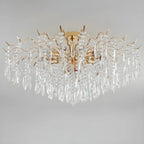 Lustre en cristal à plusieurs lumières en forme de goutte d'eau pour salle à manger