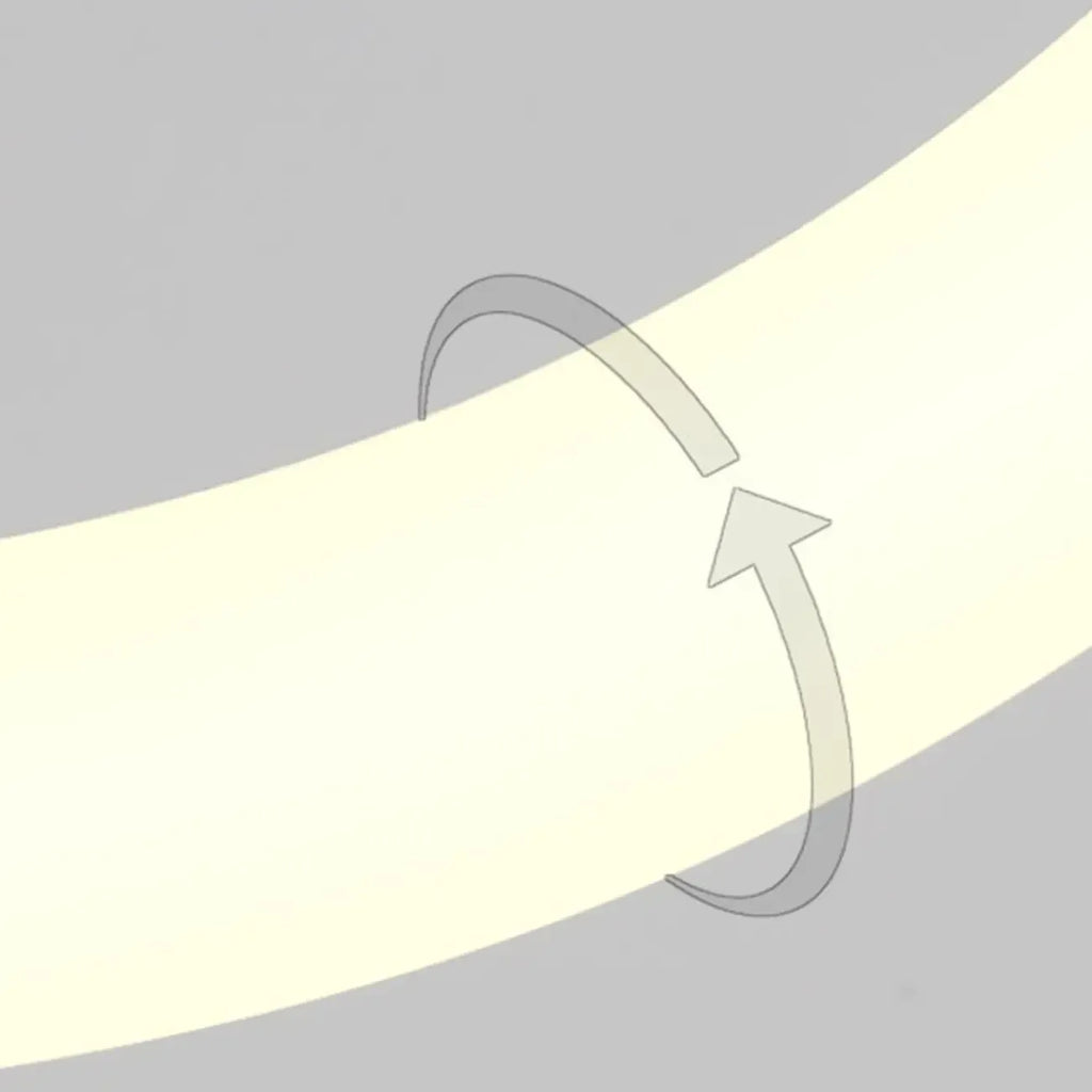 Suspension LED dorée personnalisable pour escalier