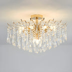 Lustre en cristal à plusieurs lumières en forme de goutte d'eau pour salle à manger