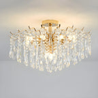 Lustre en cristal à plusieurs lumières en forme de goutte d'eau pour salle à manger