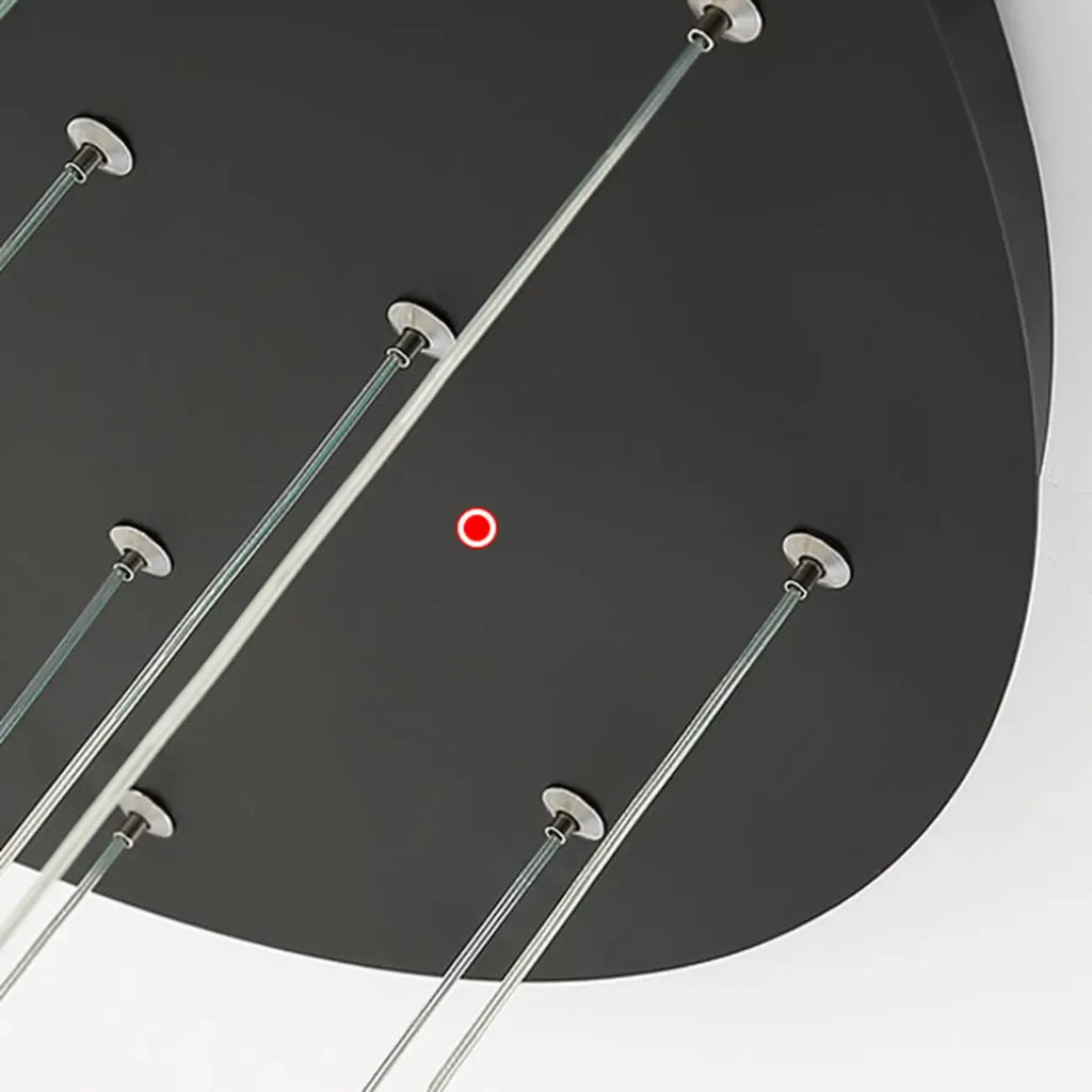 Suspension LED dorée personnalisable pour escalier