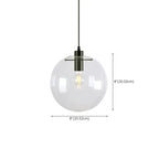 Suspension LED contemporaine en verre transparent en forme de bulle