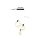 Suspension LED dorée personnalisable pour escalier