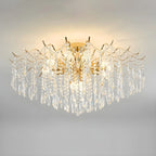 Lustre en cristal à plusieurs lumières en forme de goutte d'eau pour salle à manger