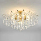 Lustre en cristal à plusieurs lumières en forme de goutte d'eau pour salle à manger