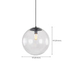 Suspension LED contemporaine en verre transparent en forme de bulle