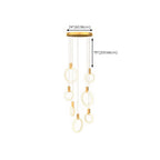 Suspension LED dorée personnalisable pour escalier