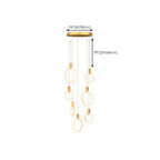 Suspension LED dorée personnalisable pour escalier