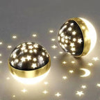 Lustre moderne circulaire à LED avec projection d'étoiles