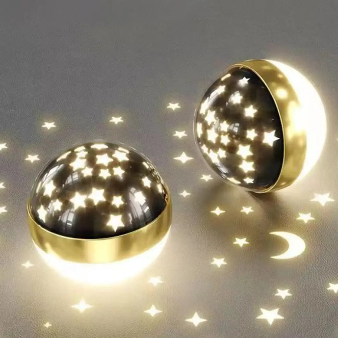 Lustre moderne circulaire à LED avec projection d'étoiles