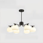 Lustre moderne en verre avec globe, longueur de suspension réglable