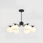 Lustre moderne en verre avec globe, longueur de suspension réglable