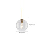 Suspension LED contemporaine en verre transparent en forme de bulle