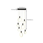 Suspension LED dorée personnalisable pour escalier