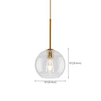 Suspension LED contemporaine en verre transparent en forme de bulle