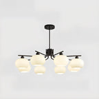 Lustre moderne en verre avec globe, longueur de suspension réglable
