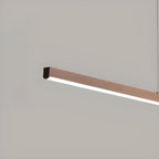 Luminaire LED rectangulaire simple en gel de silice marron pour îlot de cuisine