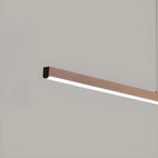 Luminaire LED rectangulaire simple en gel de silice marron pour îlot de cuisine