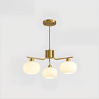 Lustre moderne en verre avec globe, longueur de suspension réglable