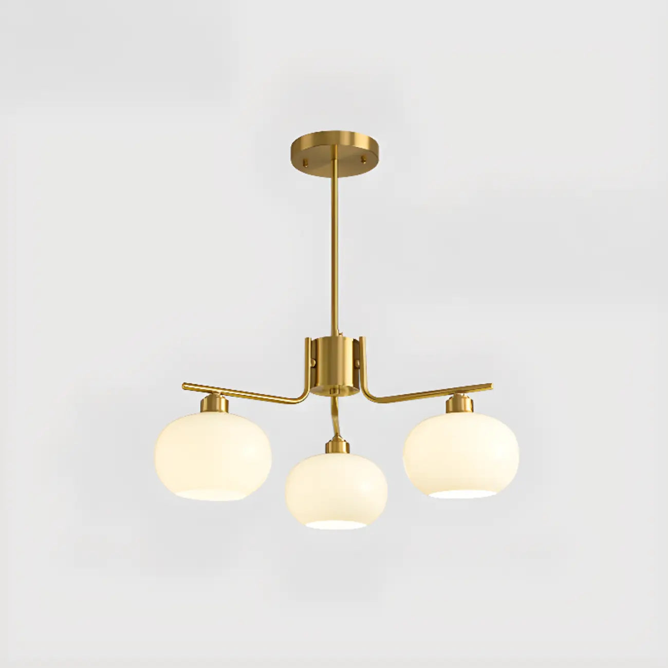 Lustre moderne en verre avec globe, longueur de suspension réglable