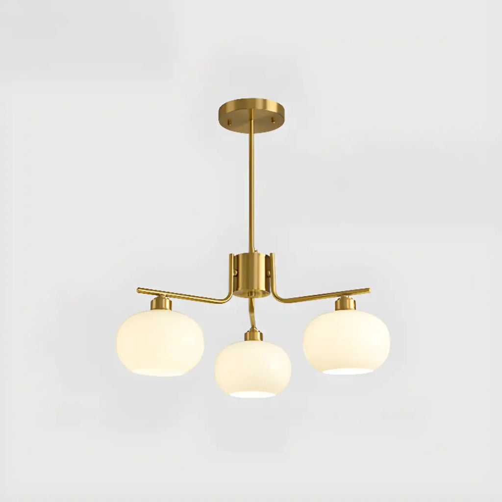 Lustre moderne en verre avec globe, longueur de suspension réglable