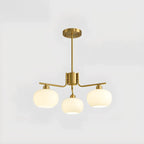 Lustre moderne en verre avec globe, longueur de suspension réglable