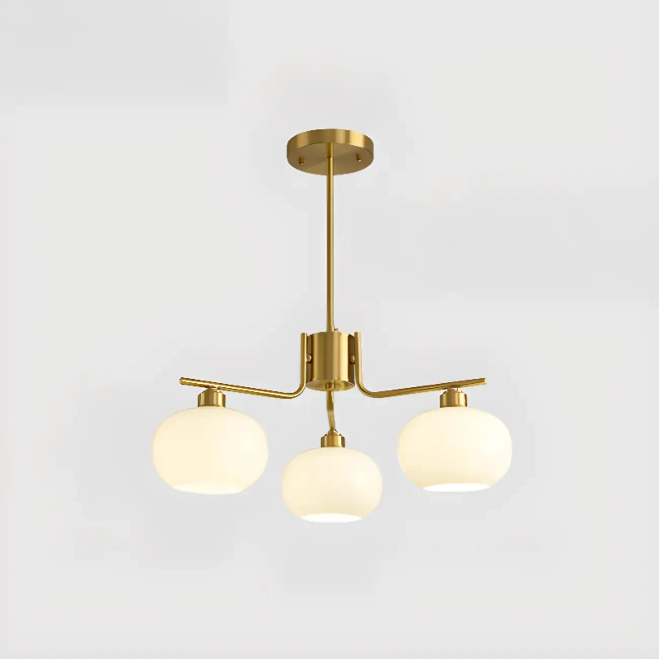Lustre moderne en verre avec globe, longueur de suspension réglable