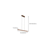Luminaire LED rectangulaire simple en gel de silice marron pour îlot de cuisine