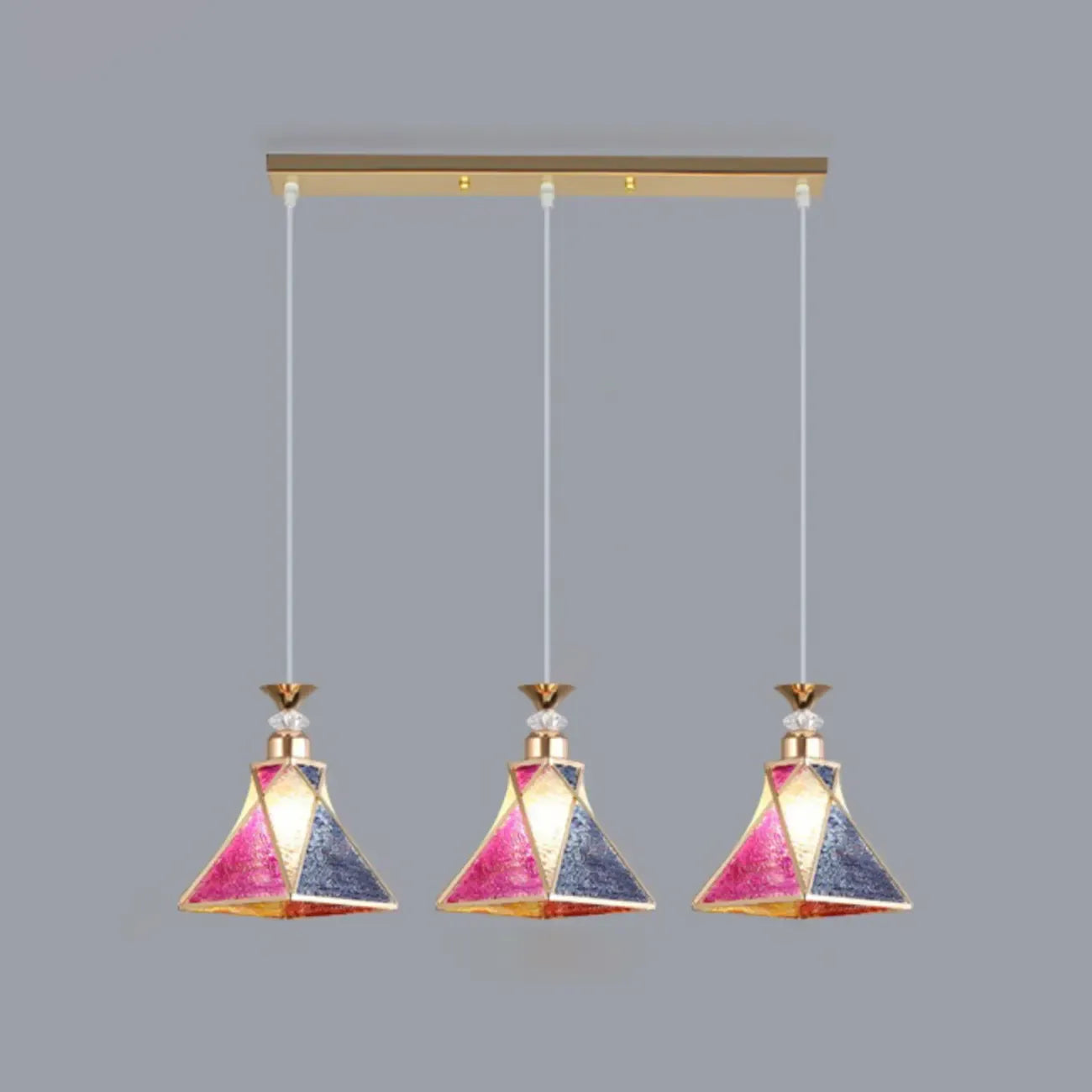 3 luci, forma affusolata, plastica, moderno, altezza regolabile