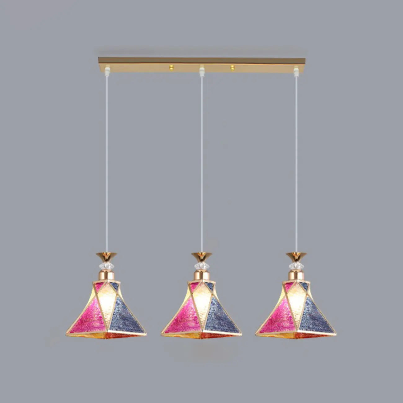 3 luci, forma affusolata, plastica, moderno, altezza regolabile