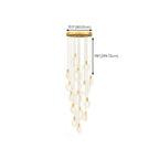 Suspension LED dorée personnalisable pour escalier