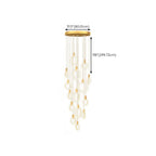Suspension LED dorée personnalisable pour escalier