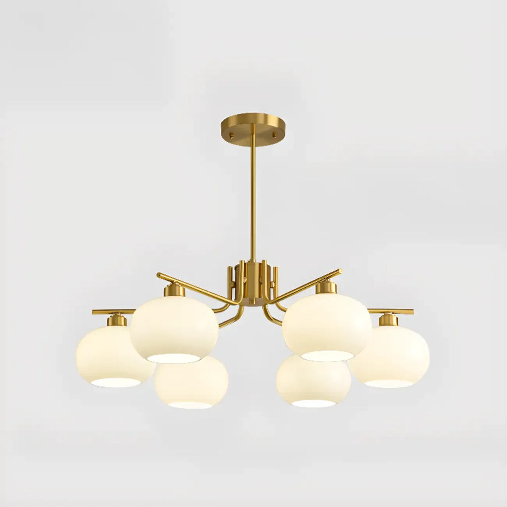 Lustre moderne en verre avec globe, longueur de suspension réglable