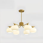 Lustre moderne en verre avec globe, longueur de suspension réglable
