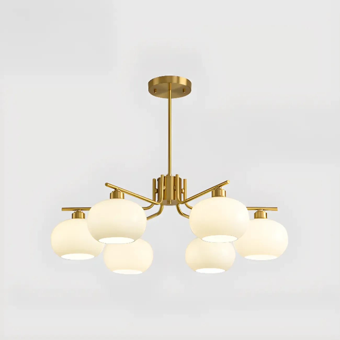 Lustre moderne en verre avec globe, longueur de suspension réglable