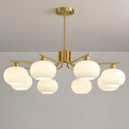 Lustre moderne en verre avec globe, longueur de suspension réglable