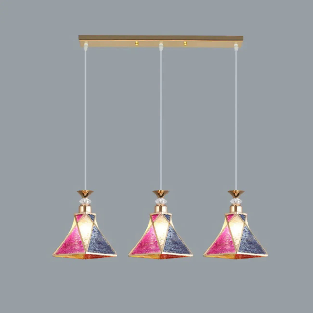 3 luci, forma affusolata, plastica, moderno, altezza regolabile