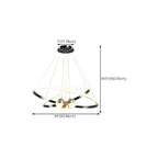 Lustre moderne circulaire à LED avec projection d'étoiles