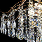 Lustre en cristal à plusieurs lumières en forme de goutte d'eau pour salle à manger