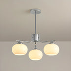 Lustre moderne en verre avec globe, longueur de suspension réglable