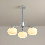 Lustre moderne en verre avec globe, longueur de suspension réglable