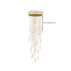Suspension LED dorée personnalisable pour escalier
