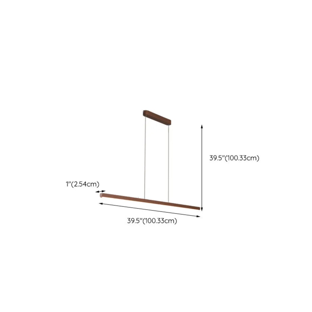 Luminaire LED rectangulaire simple en gel de silice marron pour îlot de cuisine