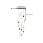 Suspension LED dorée personnalisable pour escalier