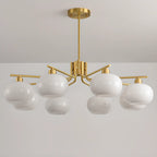 Lustre moderne en verre avec globe, longueur de suspension réglable