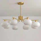 Lustre moderne en verre avec globe, longueur de suspension réglable