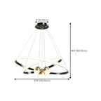 Lustre moderne circulaire à LED avec projection d'étoiles