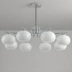 Lustre moderne en verre avec globe, longueur de suspension réglable