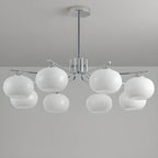 Lustre moderne en verre avec globe, longueur de suspension réglable